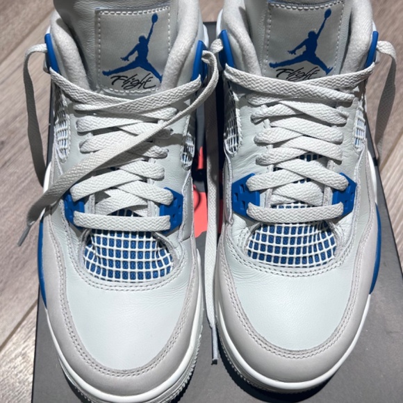 Air Jordan 4 Retro 2024 GS Military Blue 7Y worn 3 times - Picture 6 of 10